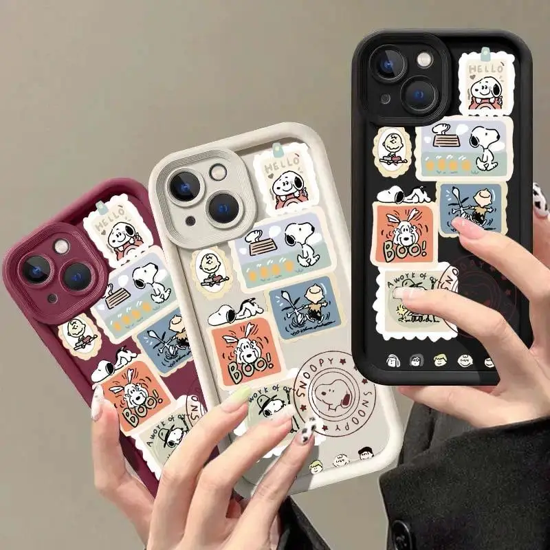 Puzdro na telefón pre Xiaomi mi 14 14t Pro Poco M6 Pro x5 x3 NFC F3 GT F4 F5 X4 11 LITE 5G NE 12T Soft Silikone Cutoon Cartoon Snoopy Y2K