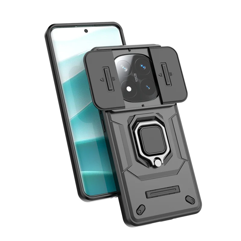 Puzdro na telefón Ring Bracket pre Xiaomi Redmi Note 14 Pro Plus 5G Čína celulares pre Redmi Note 14 Posuvné okno чехол fonda Cover