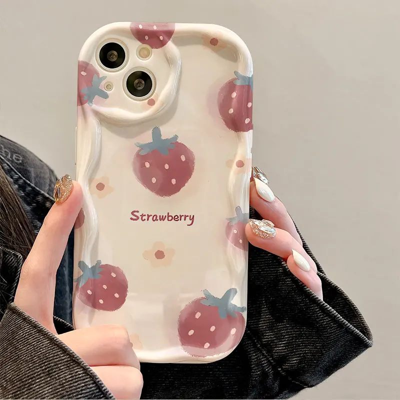 Puzdro na telefón Strawberry pre Samsung Galaxy A54 A24 A33 A34 A73 5G A31 A32 A51 A52 A53 A71 A72 A30 A30 A50 A50S A30S