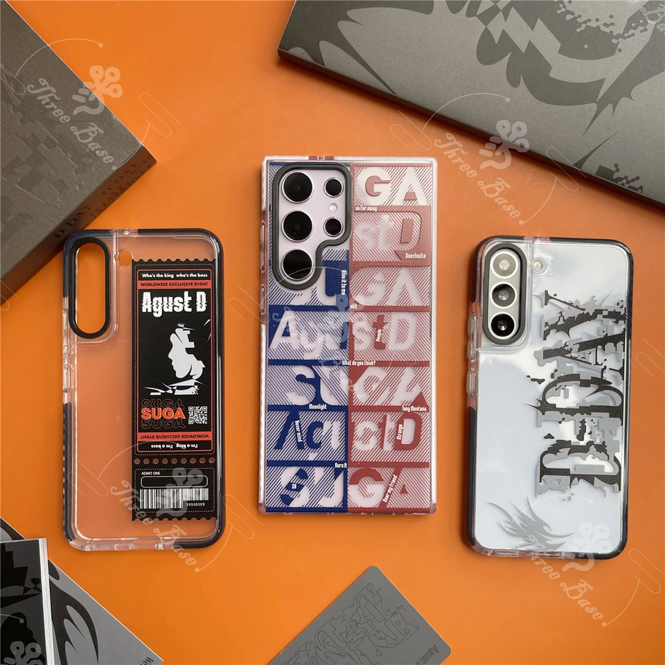 Puzdro na telefón Suga Agust D-Deň pre Samsung Galaxy S24 Fe S24 Ultra S23 Ultra S22 S21 Fe A35 A55 A53 A06 A05 A16 A15 A23 A23 A24 A25