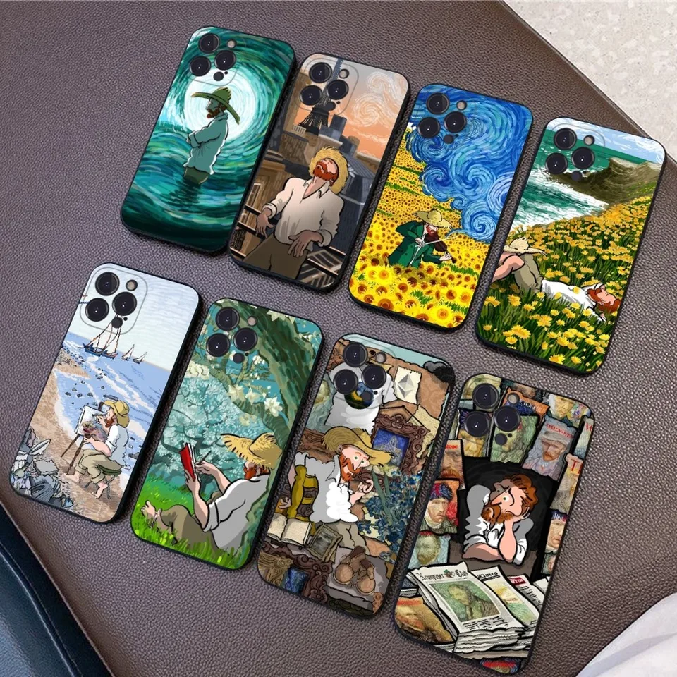 Puzdro na telefón Van Gogh pre iPhone 14 11 12 13 Mini Pro Max 8 7 6 6s Plus x SE 2020 XR XS Funda Case