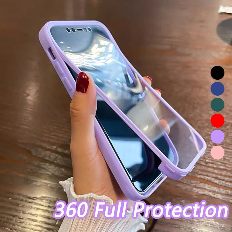 Puzdro na telefón Wishtin pre Samsung Galaxy A34 A54 4G 5G A14 M53 M33 S23+ 5G S23 Ultra Celotelové 360 Chránič predného zadného puzdra