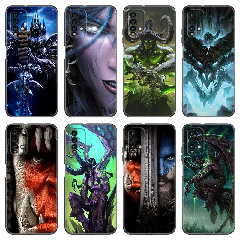Puzdro na telefón World of Warcraft pre Xiaomi Redmi 7a 8a 9a 10a 9c 10c 9i 10x K20 Poznámka 5 6 Pro 9t Mi A2 8 10 Lite A3 Mix 3 Cover 3
