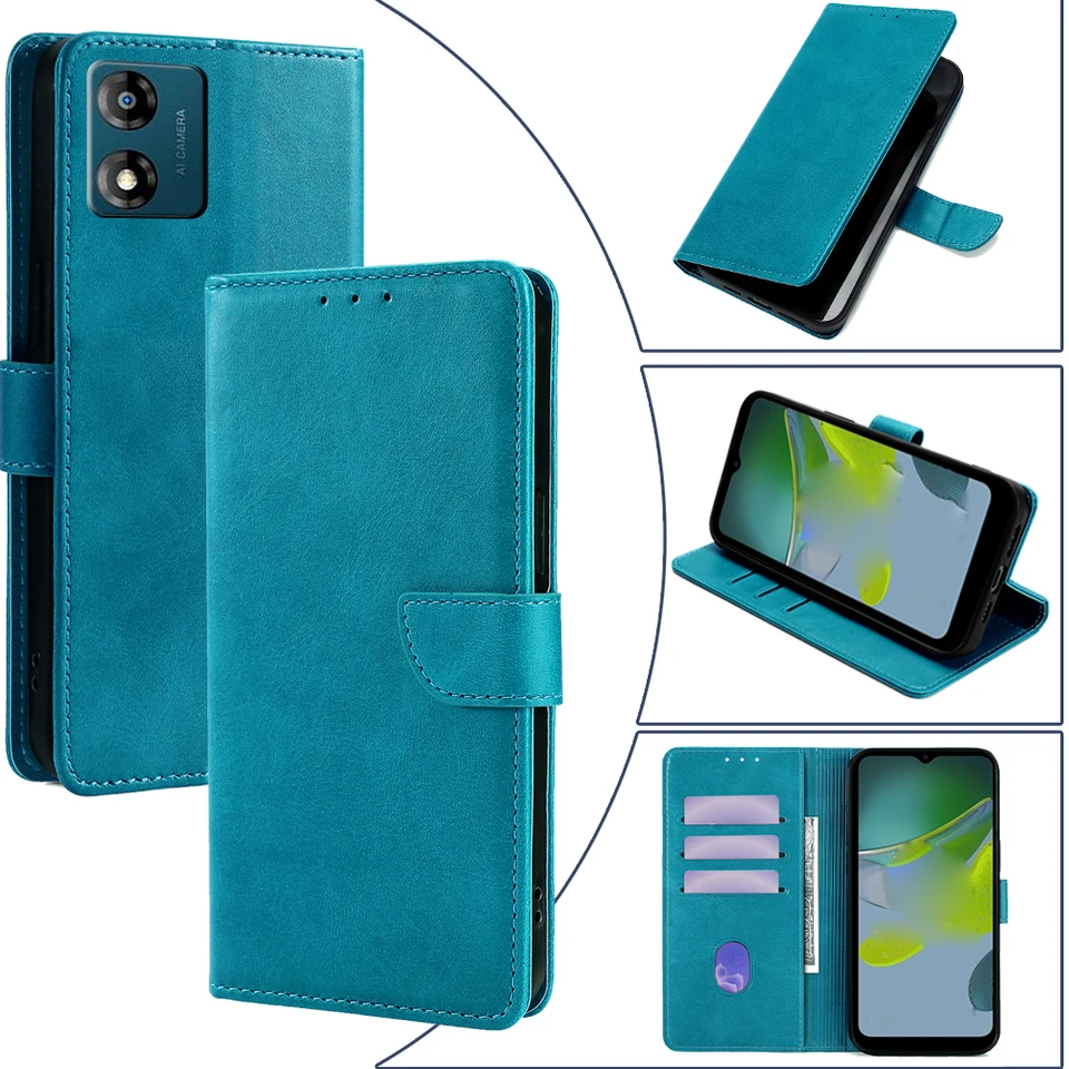 Puzdro na telefónne telefónny telefón pre Motorola E22S E32S E13 E22I E22 E40 E30 E20 Flip Cover s slotmi karty Business Leather Case Funda