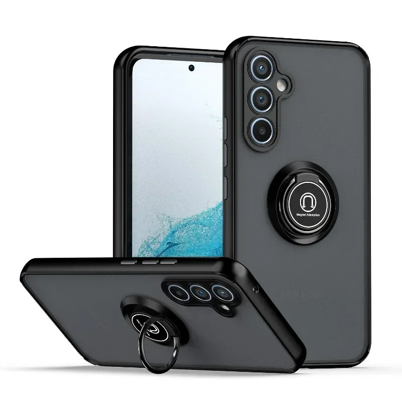 Puzdro na telefónny držiak na magnetický prsteň pre puzdro pre telefón Samsung Galaxy S24 Ultra S23 S22 Plus S21 Fe A05 A05S A15 A25 A35 A55 A54 A34 Silikónový kryt