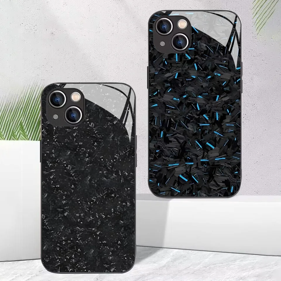 Puzdro na telefónny vzhľad uhlíkových vlákien pre Samsung Galaxy S25 S24 S23 S22 S21 S20 Note20 Ultra Plus Fe M20 M20 M34 54 4G 5G Glass Silikone Silikone