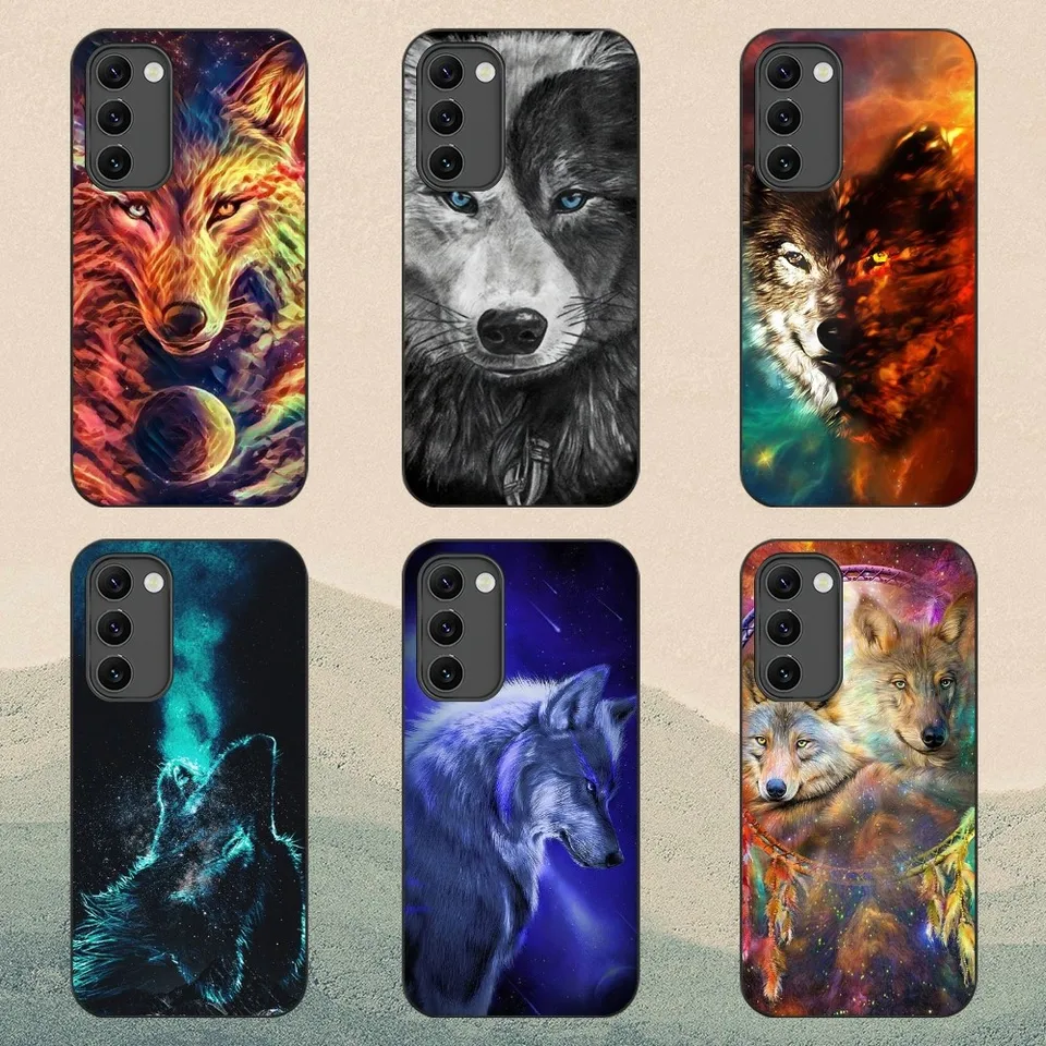 Puzdro na telefóny vlkov pre Samsung S23 22 21 20 Ultra Plus Lite Shell