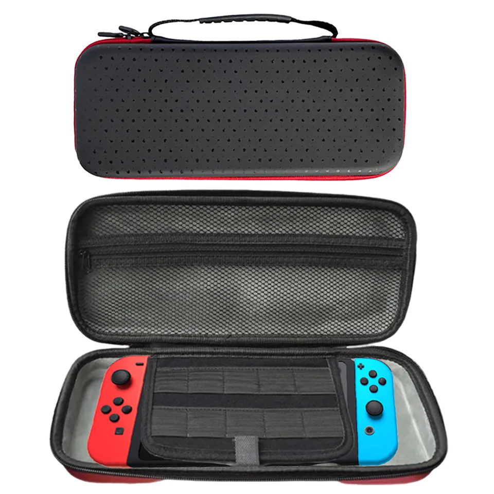 Puzdro na tvrdé puzdro s nárazom tvrdého škrupiny s piknutím so sieťou a hernými slotmi pre prenos pre spínač Hori Split Pad Pro Controller