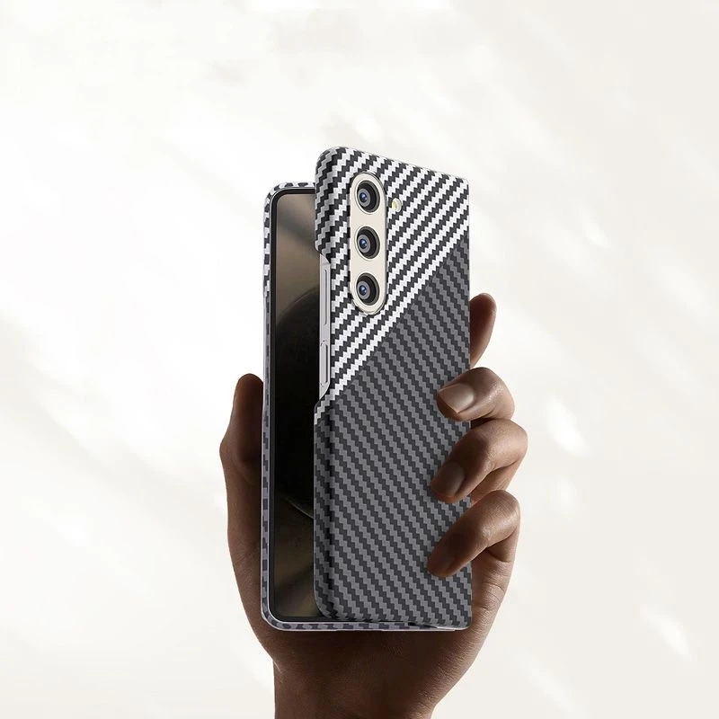Puzdro na vzorkovanie uhlíkových vlákien pre Samsung Galaxy Z Pohyb 6 -násobok 5 -skladieb 4 Zold 6 5 Zold5 Ultra tenký matný plastický kryt tvrdého telefónu