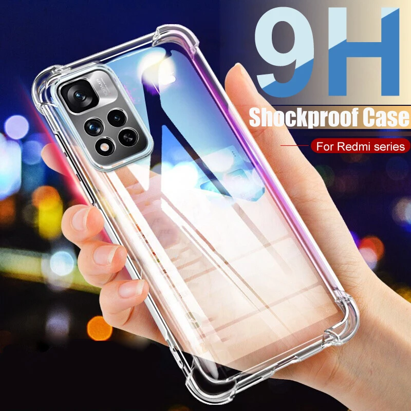 Puzdro o nárazoch pre telefón pre Xiaomi Redmi 8 8a 9a 9c 9t 10a 10c Poznámka 9 10 11 12 11E Pro 8T 9T 10T 11T 11S Mäkký kremíkový zadný kryt