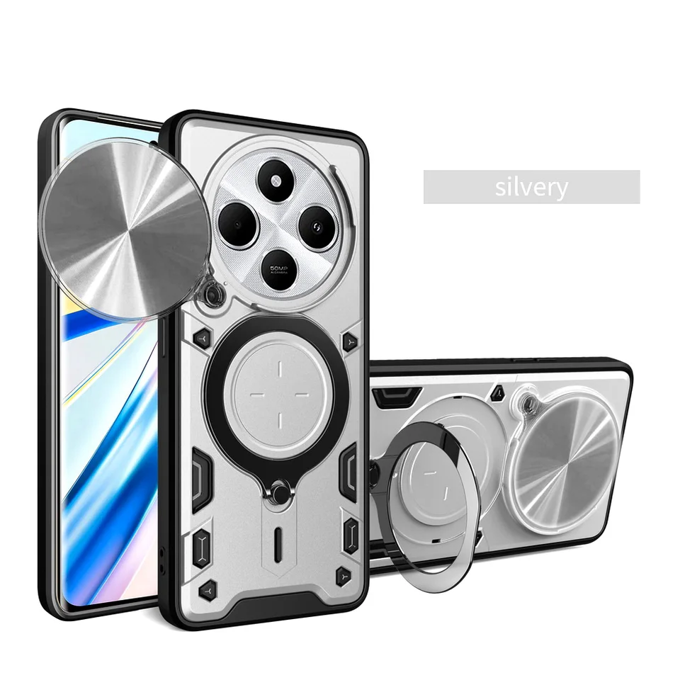 Puzdro o ochranu kovového krúžku pre ochranu kamery pre Xiaomi Redmi 14C Redmi A3 Xiaomi Mi 14 Ultra 13 Ultra Armor Rotujúci kryt držiaka