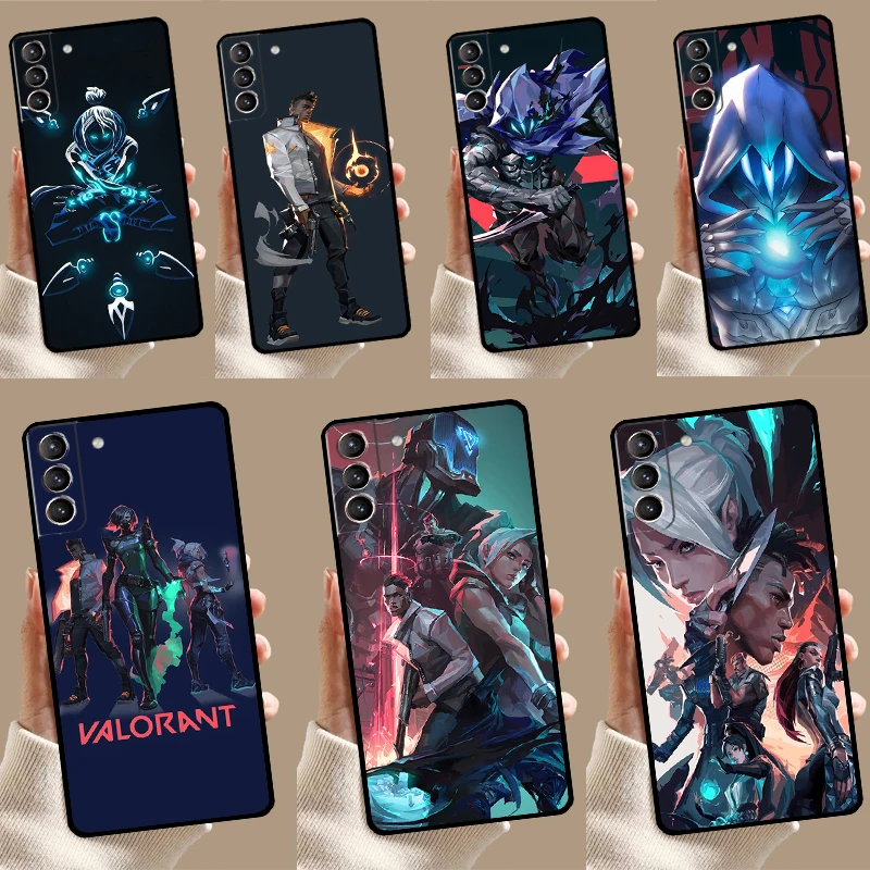 Puzdro o valorantov pre Samsung Galaxy S24 Ultra S20 S21 Fe Poznámka 10 20 Ultra S8 S9 S10 S22 S23 Plus Plus