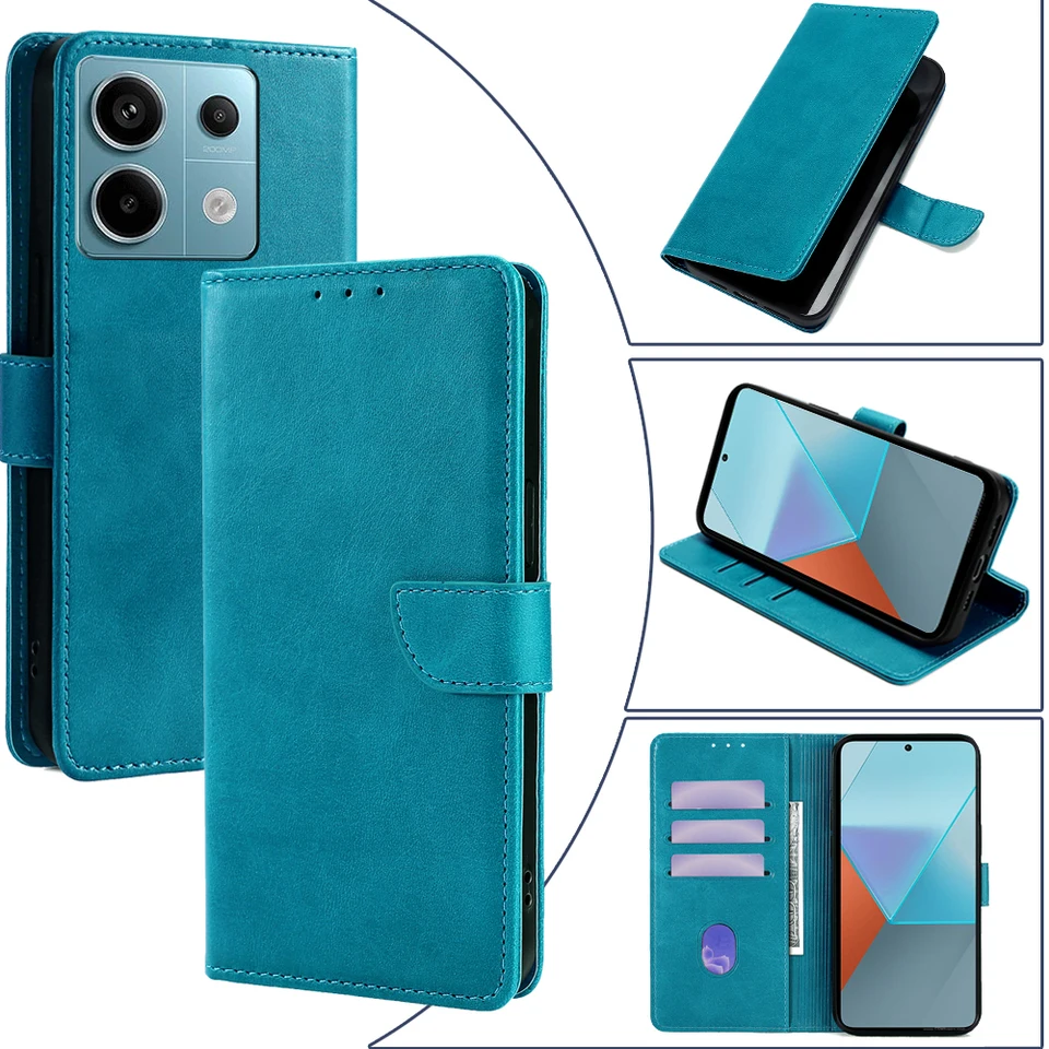Puzdro Poco X6 Pro Wallet Case Leath Flip Telefón pre Xiaomi Poco x6 x5 x4 x3 x2 Pro 5g GT NFC Magnet Puzdro s kartami s slotmi karty