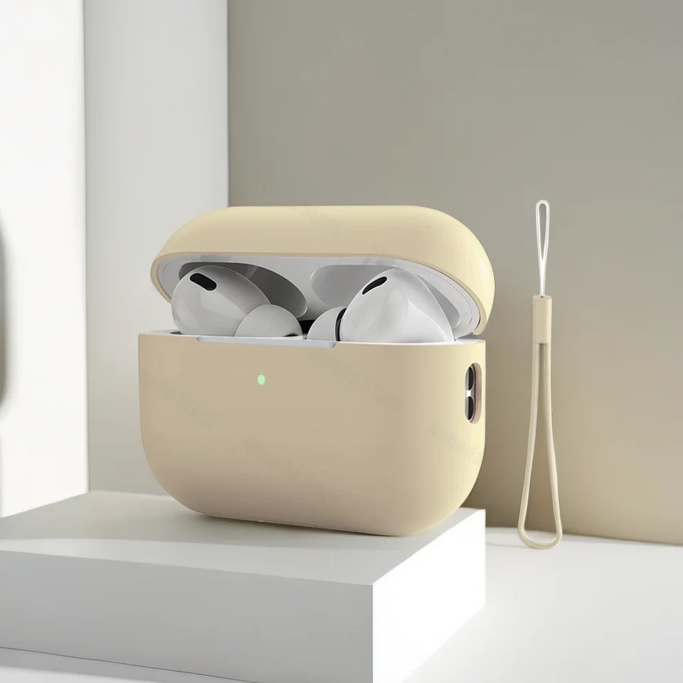 Puzdro pre AirPods Pro 2 Silikónová masívna farba bezdrôtového krytu slúchadiel pre Apple Air Pod Pro2 Pro2 2. generácia ochranná škrupina