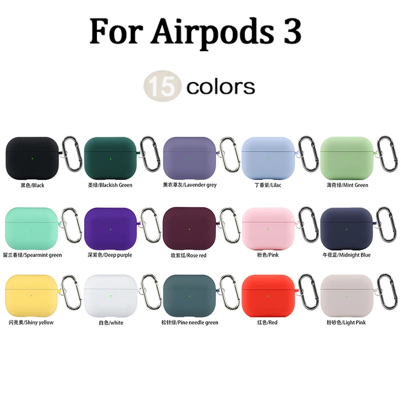 Puzdro pre Apple AirPods 3 puzdro slúchadlá príslušenstvo bezdrôtové bluetooth headset Silikone Apple Air Air pod 3cover / airpods3 kryt