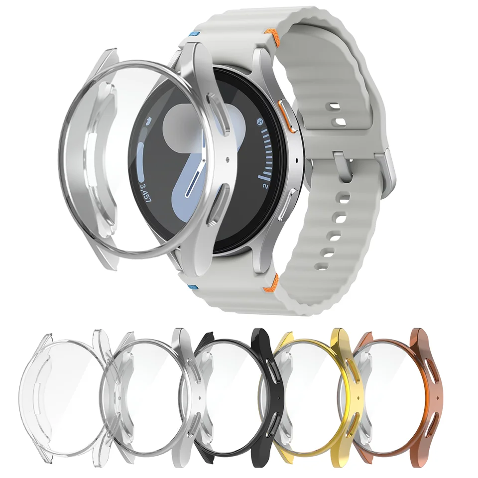 Puzdro pre chránič obrazovky pre Samsung Galaxy Watch7 6 5 4 40 mm 44 mm Ochranné mäkké TPU TPU TPU Bumper Bumper Galaxy Watch Adsessories