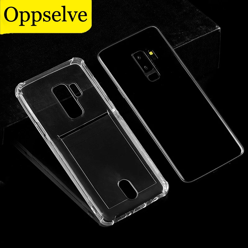 Puzdro pre držiak kariet pre telefón Samsung S20 Ultra S10 Lite S9 S8 Plus Poznámka 20 A21 A51 A71 Sladká farba Soft Soft TPU zadný kryt TPU