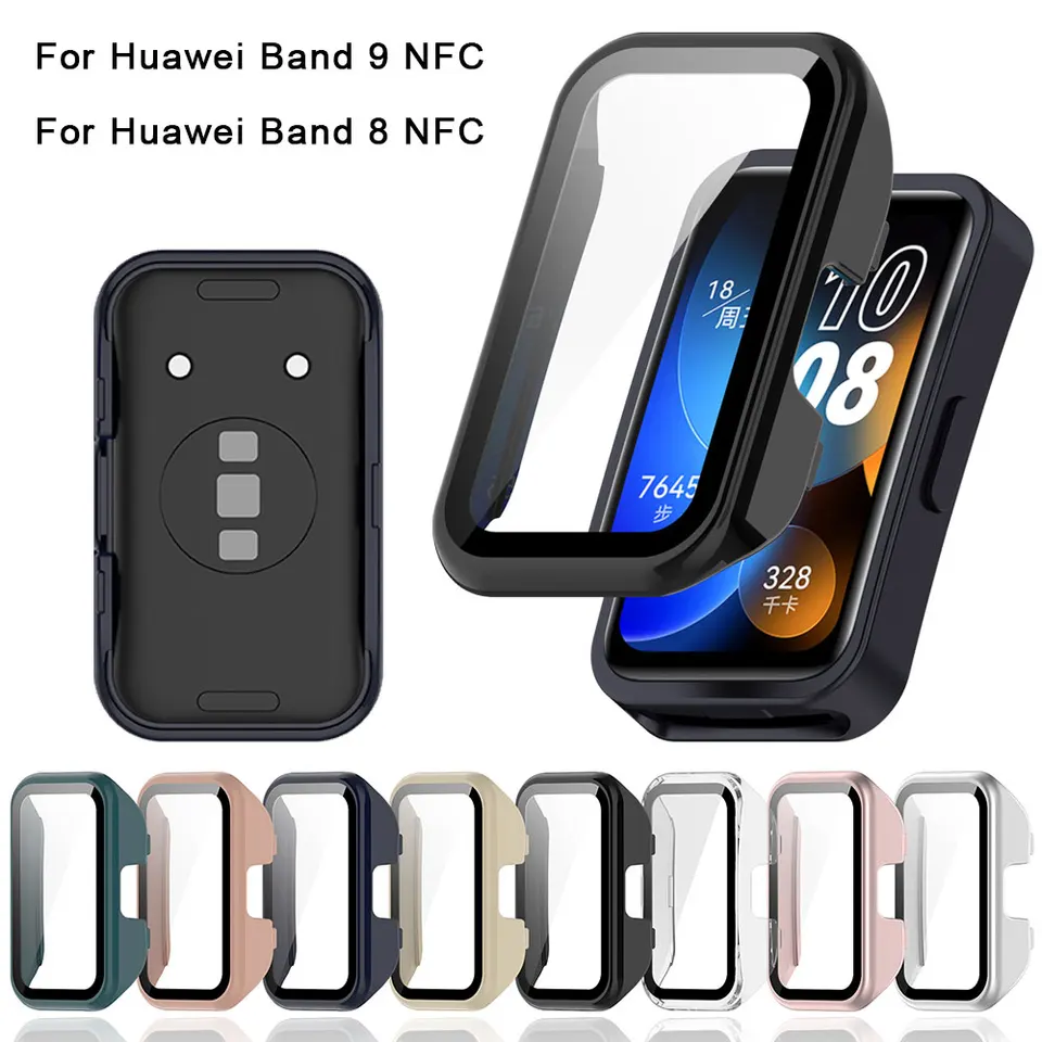 Puzdro pre Huawei Band 9 8 Tempered Glass Screen Protector Smart Band Bumper Frame Ochranný kryt Huawei Band9 Band8 Case