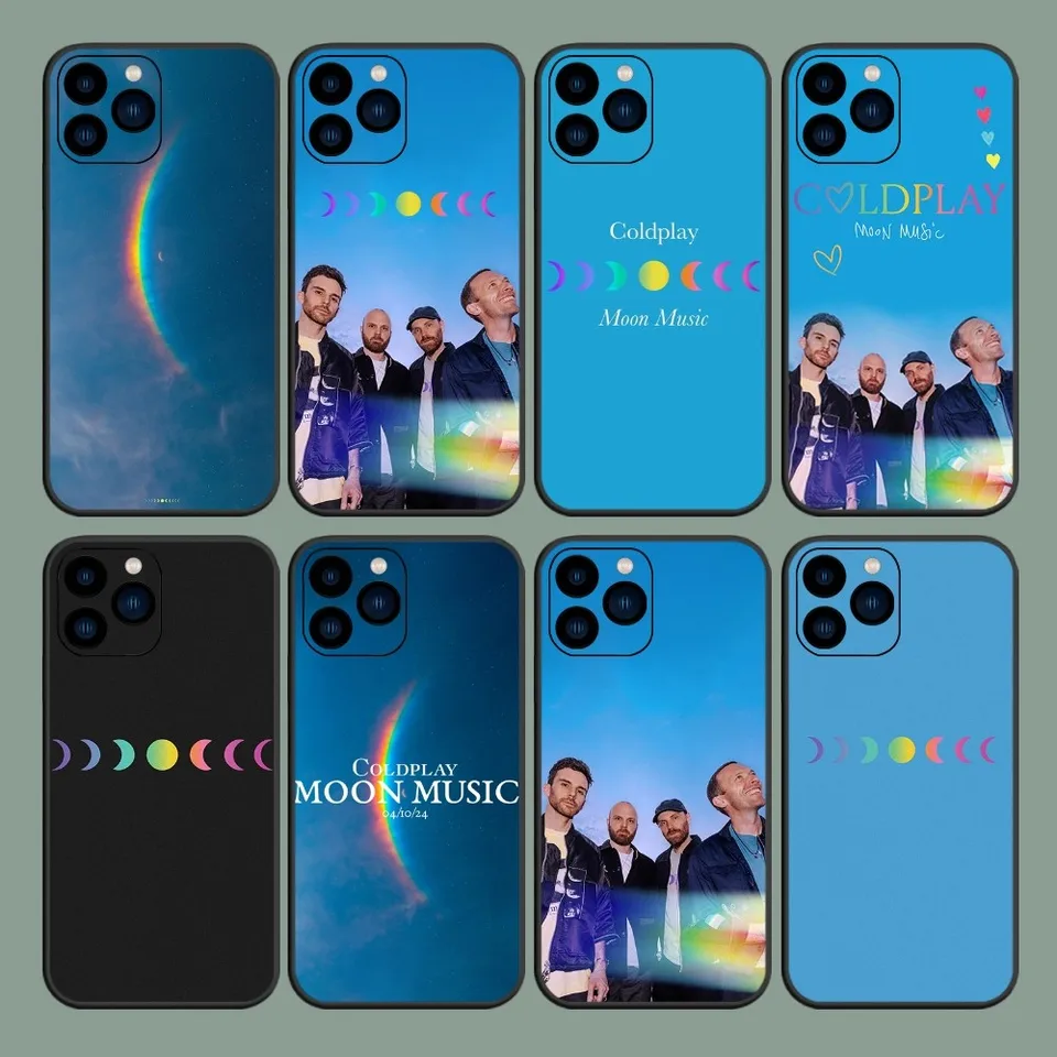 Puzdro pre hudobné puzdro s kapelou C-Coldplay Moon pre iPhone 8 11 12 13 14 15 Mini x xr xs pro max.