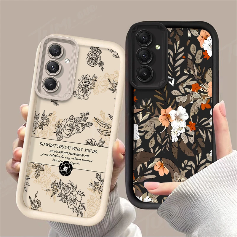 Puzdro pre kvetinovú trávu pre telefón Samsung Galaxy A55 A35 A25 A15 A05 A05S A24 A13 A23 A12 A22 A32 A52 A52S A72 A11 A11 A11