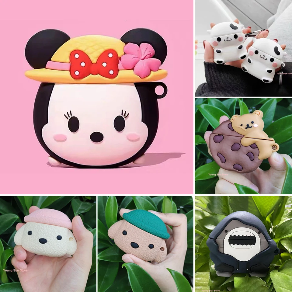 Puzdro pre Lenovo LP40 Pro Case Cuce Cute 3D Cartoon Silikone Anime slúchadlá slúchadlá pre slúchadlá pre slúchadlá slúchadlá