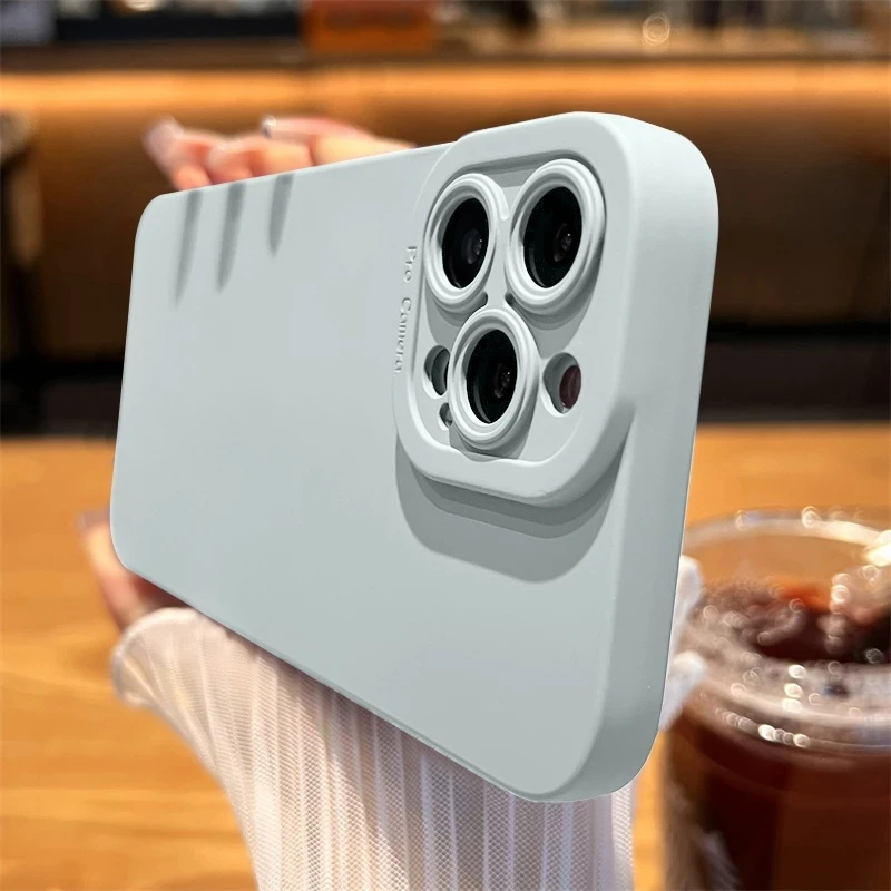 Puzdro pre luxusné tekutiny Silikón pre iPhone 11 12 13 14 15 16 Pro Max x x Max xr 7 8 plus mäkký nárazový nárazník kryt
