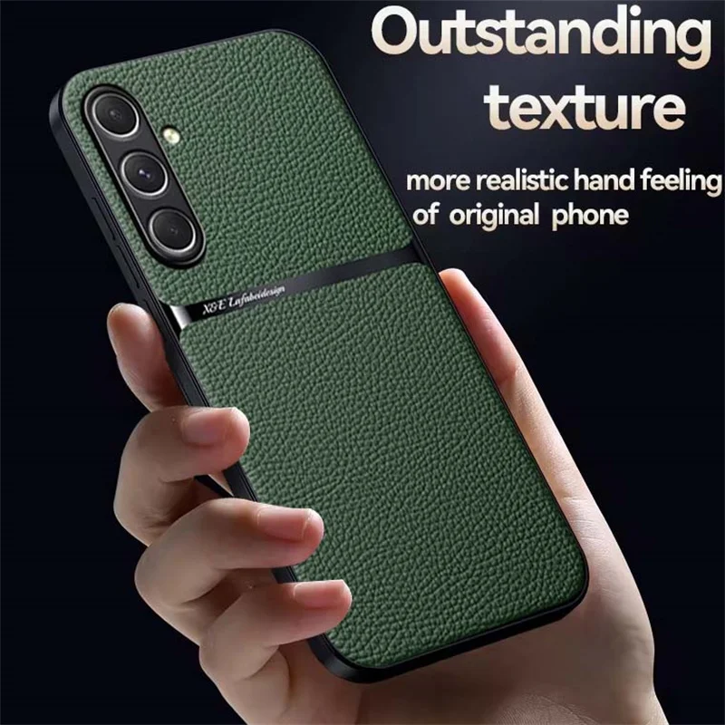 Puzdro pre luxusnú kožu pre Samsung Galaxy A54 A34 A53 A52S A52 5G Magnetic Držiteľ telefónov pre Samsung A35 A25 A16