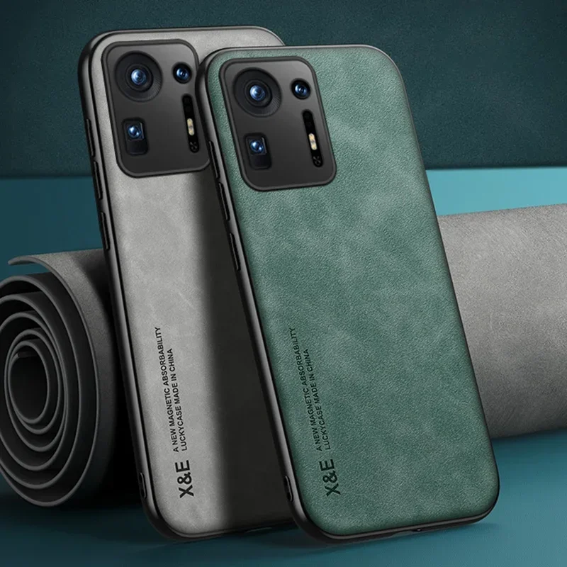 Puzdro pre luxusnú kožu pre Xiaomi Mi Mix 4 Mix4 Zadný kryt Magnetický silikónový puzdro pre Redmi Note 8 Pro K30 Ultra K20 PRO K30S