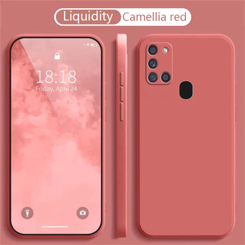 Puzdro pre mobilný telefón s luxusnou tekutinou pre Samsung A22 Galaxy A21S A31 A41 A51 A71 Soft Silikone Ochrage Atter -odolný vak