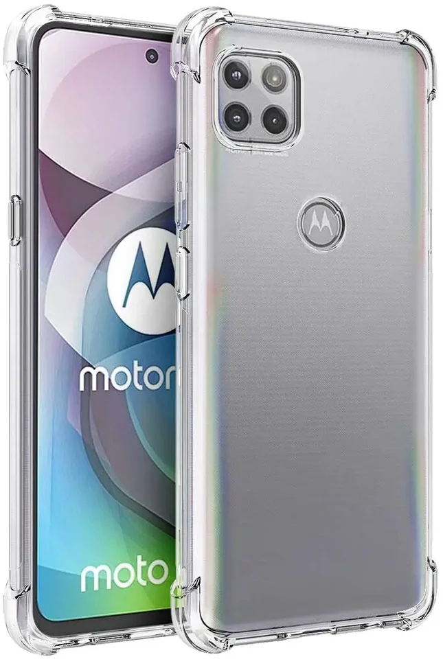 Puzdro pre Moto One 5G ACE, 1,5 mm hrudné číry štíhly nárazový nárazník Silikón číry pokrytie telefónu TPU pre Moto One Fusion Hyper