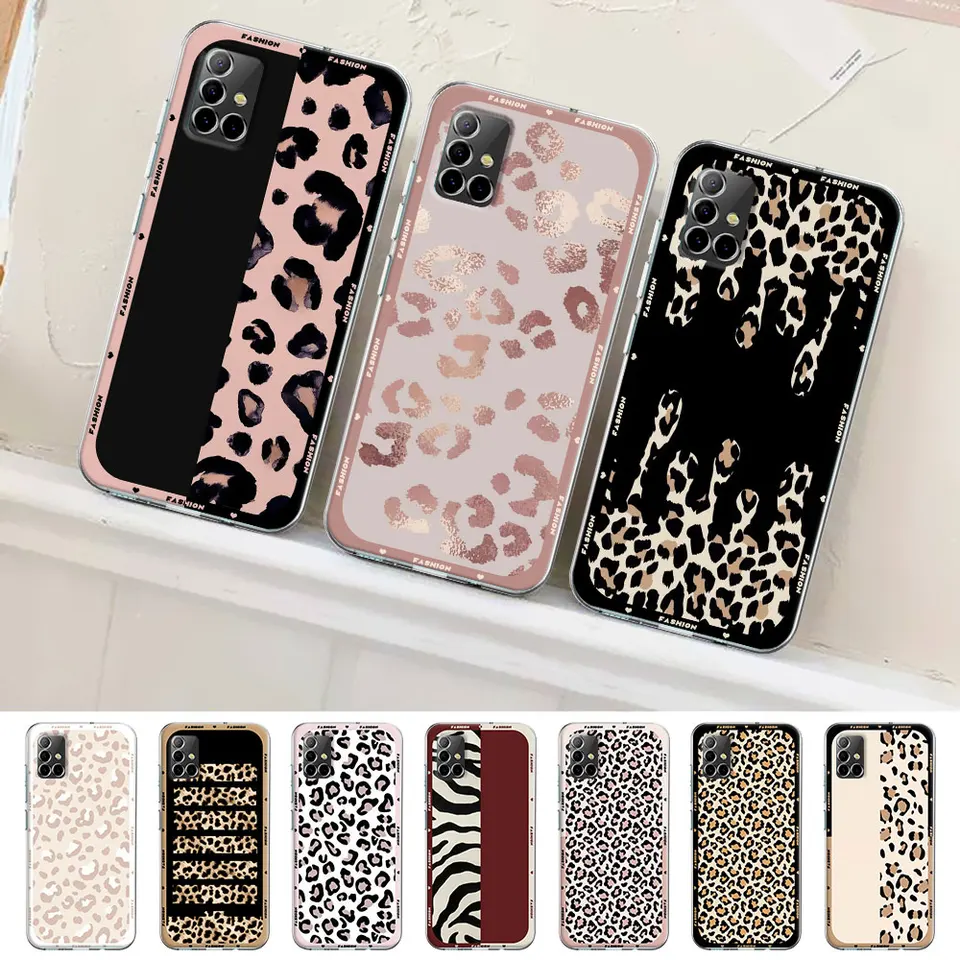 Puzdro pre módny leopard pre Samsung Galaxy A54 A14 A32 A24 A53 A34 A12 A33 A51 A52 A13 A31 A22 A41 A21S TPU Soft Soft Cover TPU