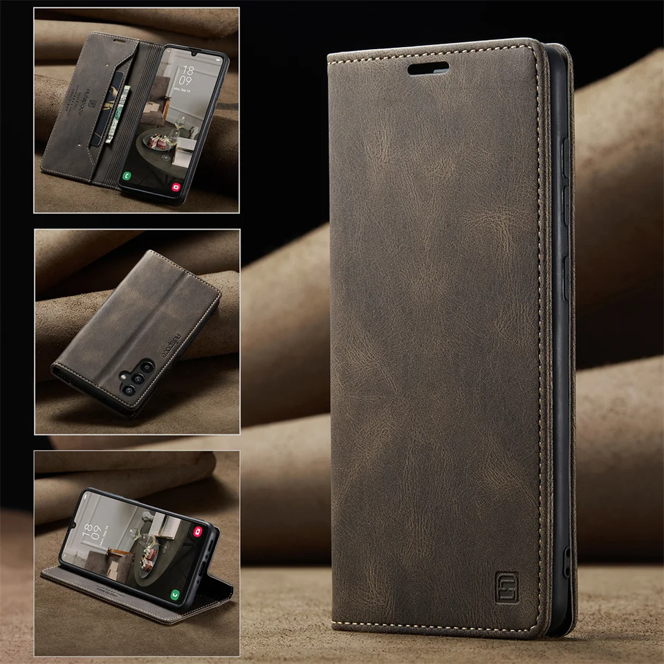 Puzdro pre Samsung Galaxy M23 A34 A35 Puzdro pre telefón NewHot Luxury Wallet Cover pre Samsung A54 A55 A55 A14 Phone Cover bez sklzu Magneticr