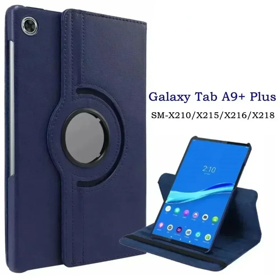 Puzdro pre tab Tab Samsung Galaxy A9 Plus 11 ”Tablet Cover for Samsung Tab A9 SM-X210/X215/X216/X218 360 stupňov Rotačný kožený kryt kože