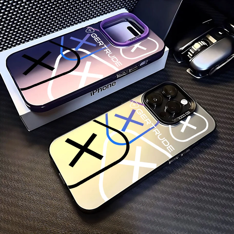 Puzdro pre telefón módy pre iPhone 16 15 14 13 12 11 Mini Pro Max x xr xsmax 8 7 plus g-gertrudes-anti pádový matný zadný kryt