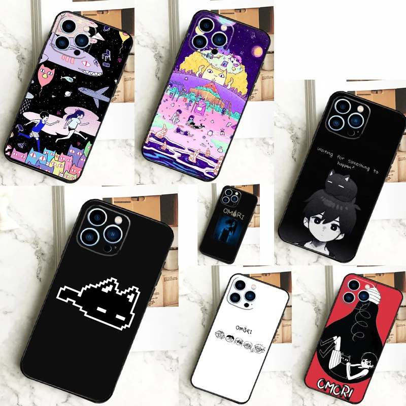 Puzdro pre telefón Omori pre iPhone 11 12 13 14 16 15 Pro Max Mini 7 8 Plus x xr xs maximálny kryt