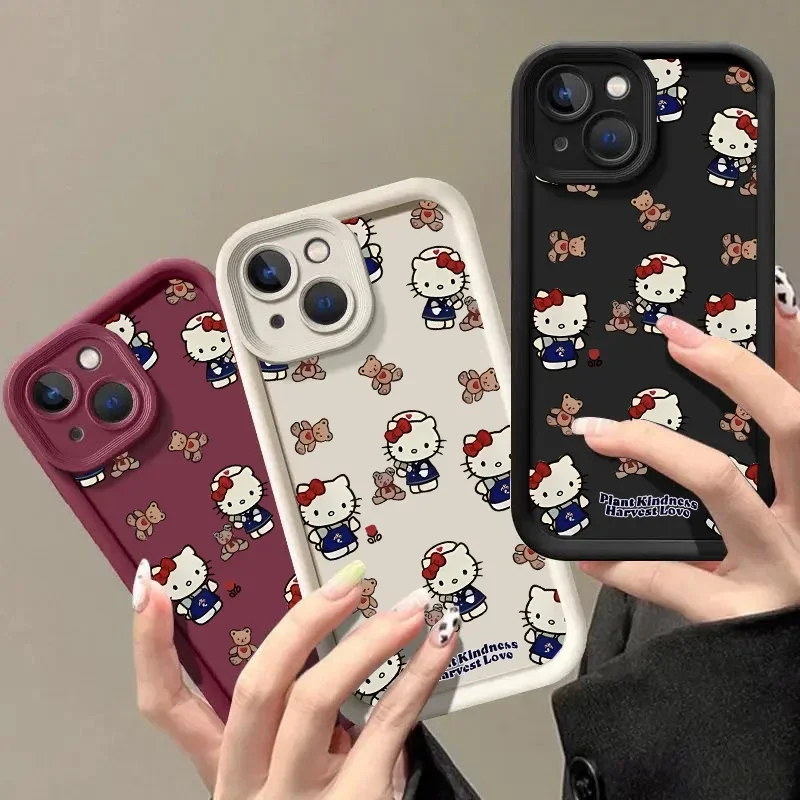 Puzdro pre telefón Sanrio Hello Kitty pre Samsung Galaxy A55 A54 A15 A16 A35 A25 A24 A14 S24 S25 Ultra S22 Plus S21 S20 S23 Fe Y2K kryt
