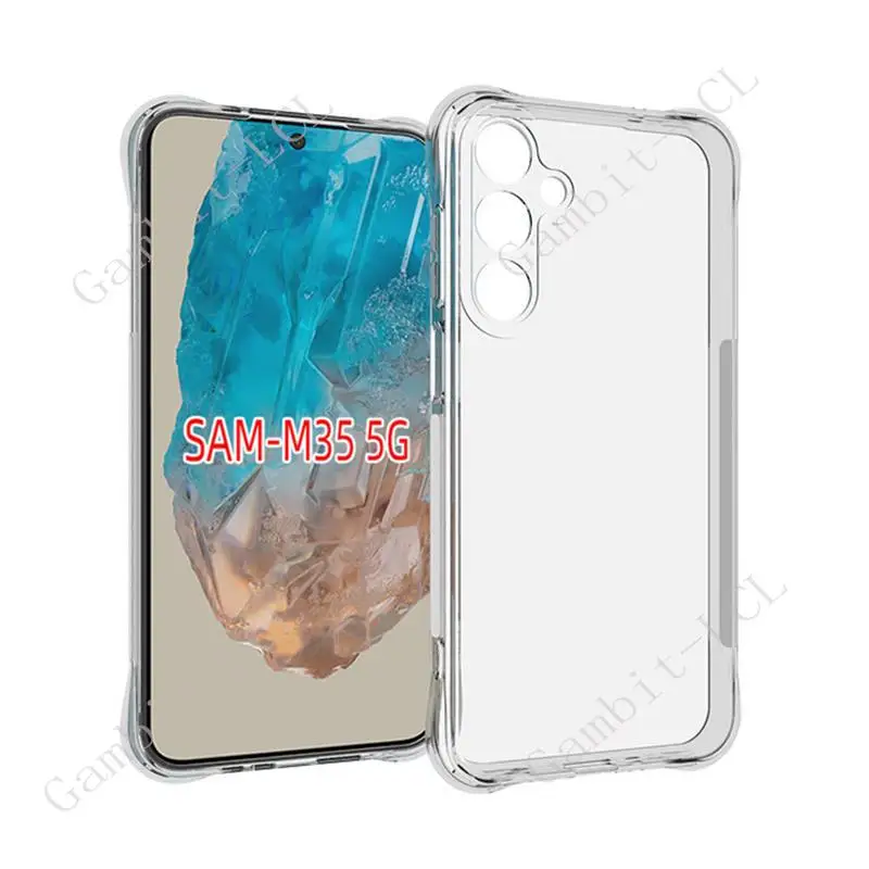 Puzdro proti fallingu pre Samsung Galaxy M35 5G 2024 SM-M356B, SM-M356B/DS Soft Silikone TPU Originálny zadný kryt nárazu na M35