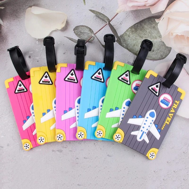 PVC Luggage Tags Meno Id Adresa štítok Módna trojrozmerná vzorová rozpoznávanie kremíka Závidenie Tag Trax Cestovné príslušenstvo
