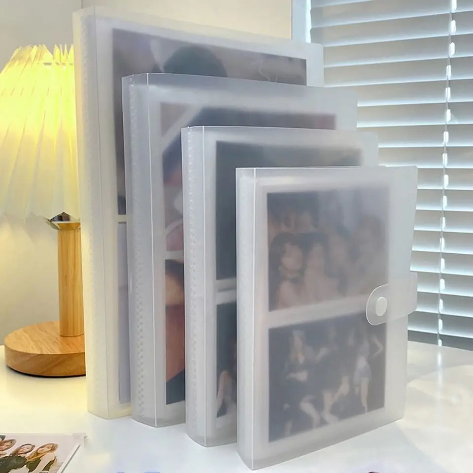 PVC Photo album Nové 80/160 sloty priehľadné držiak fotokardov Zhromaždiť knihu 3/4/5/6 palca