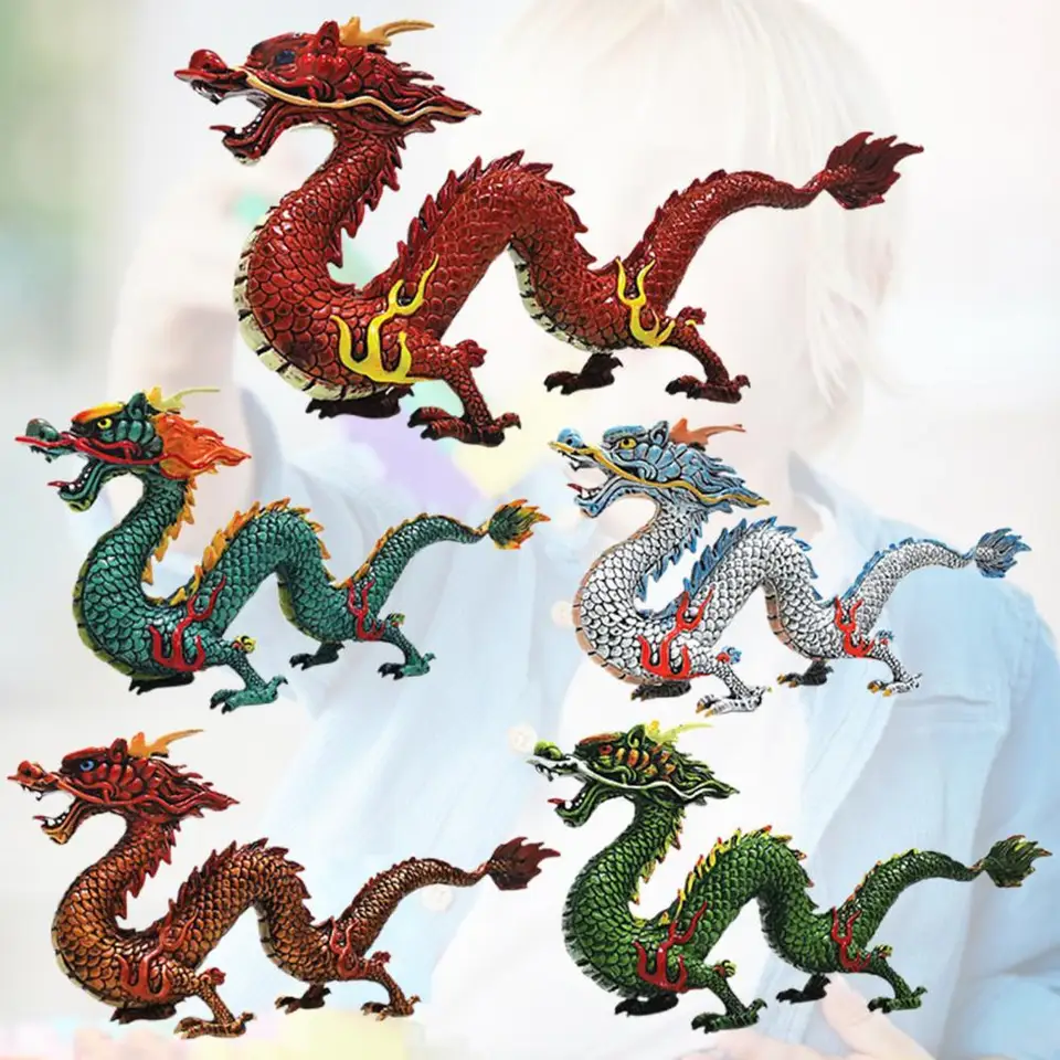 PVC Pragmatický čínsky drak feng shui socha