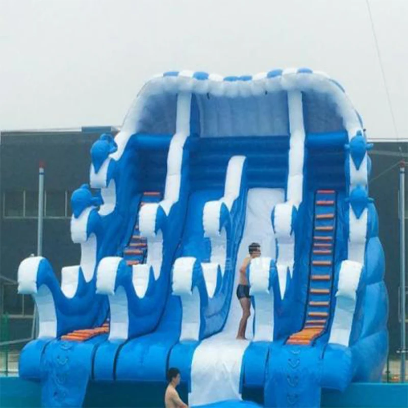 PVC Vysoko kvalitné nafukovacie vodné snímky Aqua Park Equipment nafukovacie posúvače nafukovacie vodné hračky Šťastné leto