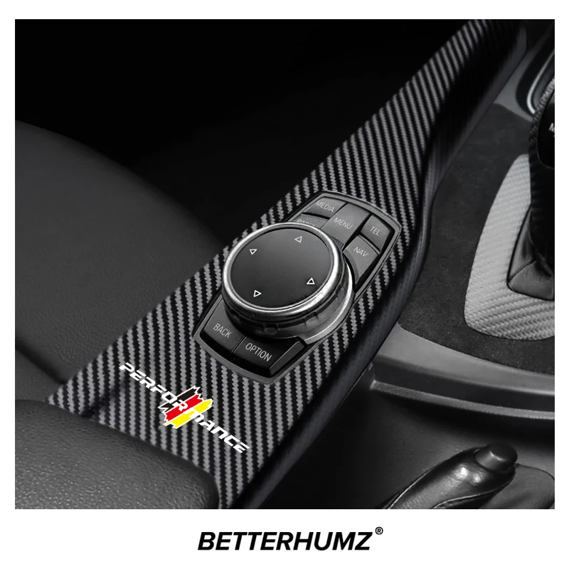 PVC z uhlíkových vlákien pre BMW F30 F31 F32 F33 F34 F35 F36 Vnútorné multimediálne gombónne panelové kryt