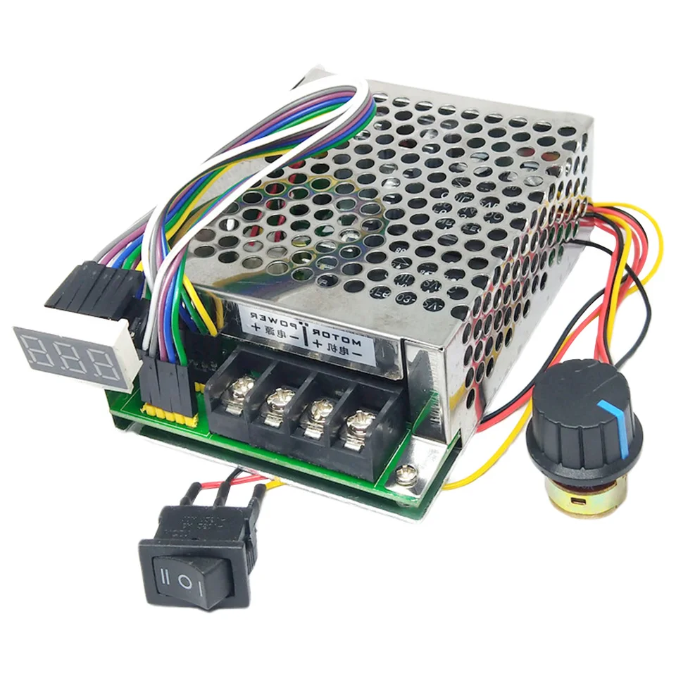 PWM DC Rýchlostný ovládač Motor 0 -100% DC Motor Rýchlostný ovládač DC 10 -55V 12V 24V 36V 48V s nastaviteľným potenciometra