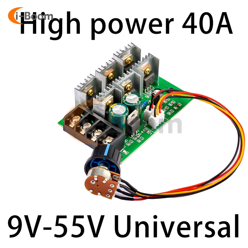 PWM DC9-55V DC DC Governér Motor Pump Ovládač rýchlosti čerpadla 40A 2000W Ovládač vysokej rýchlosti 9V 12V 24V 36V 48V