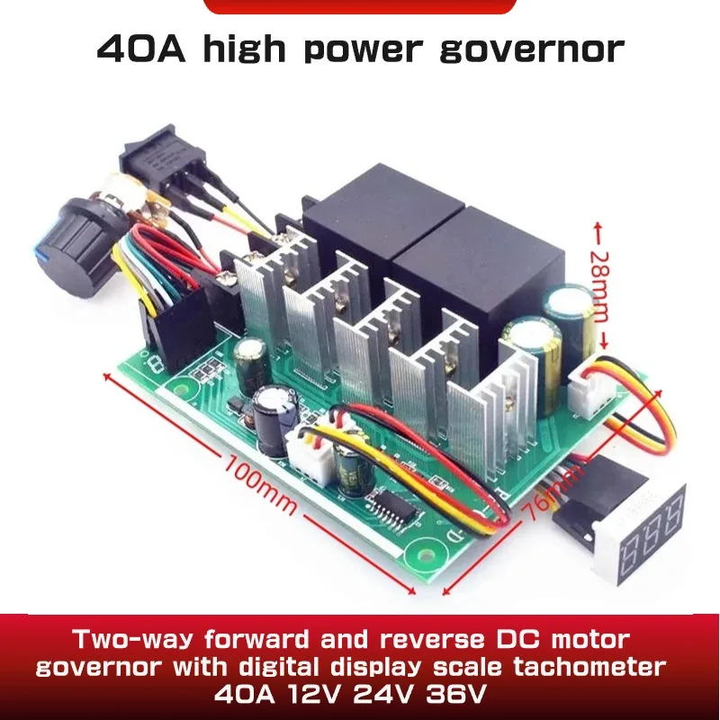 PWM Speed ​​Controller DC Digitálny displej