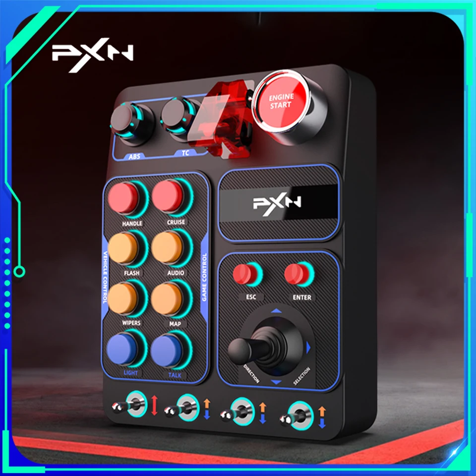 PXN CB1 Racing Simulator Central Control Box RGB Multifunkčná kontrolná skrinka pre riadenie euro kamión pretekárske hry
