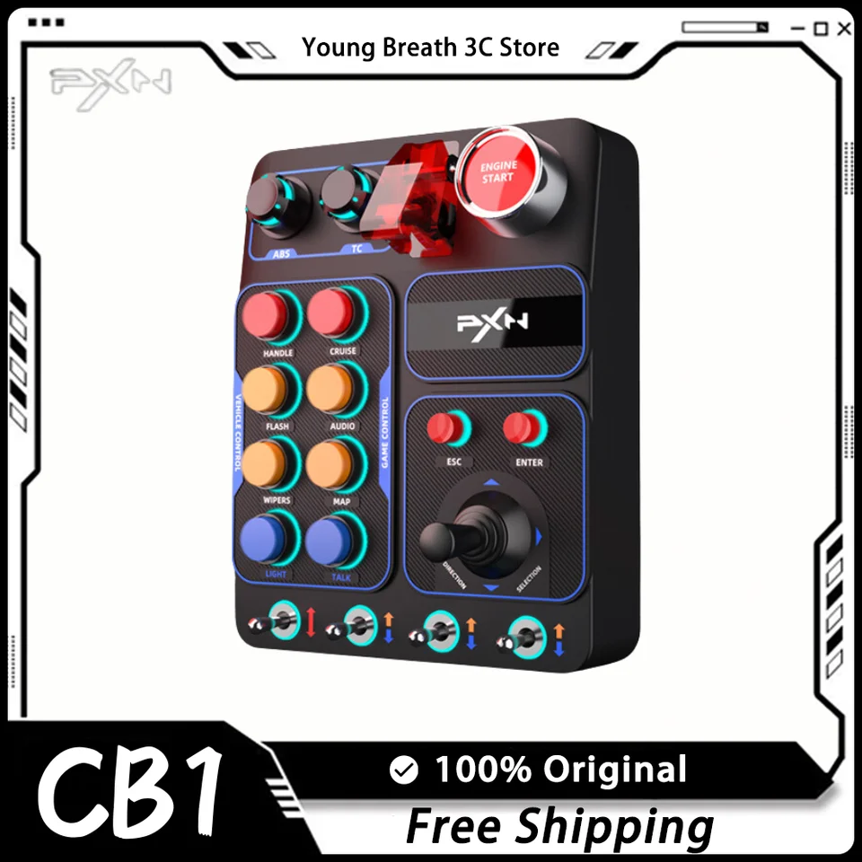 PXN CB1 Racing Simulator Multifunkčný ovládací box Central Control Box RGB Euro Truck Simulator Racing Custom Game Darček