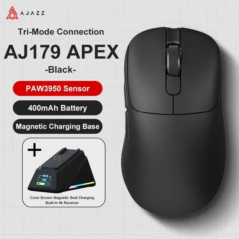PYLV X AJAZZ AJ179 APEX PAW3950 Wireless Bluetooth Lightweight Gaming Mouse RGB nabíjanie Dock počítačový makro myši prehrávač