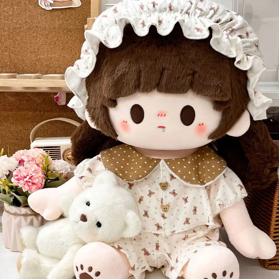 Pyžama set 40 cm bábiky na náhradné oblečenie Plush Patch 40cm Cotton Doll Clother Cartoon DIY oblečenie
