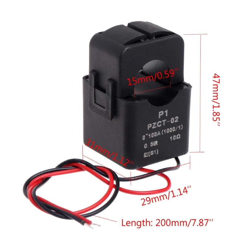 PZCT-02 Prúd 100a 100MA Mini Clip-On Quick Inštalácia prenosný Dropshippin